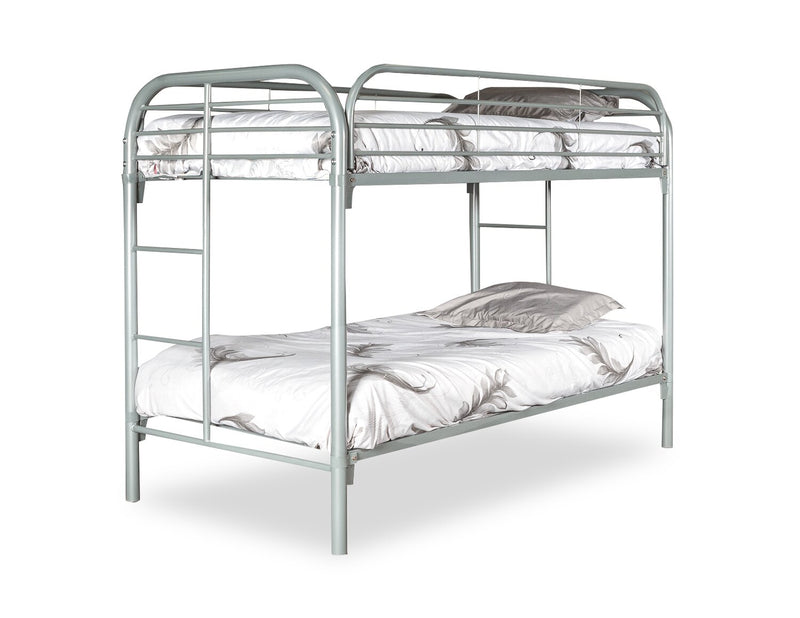Logan Twin Bunk Bed - Grey