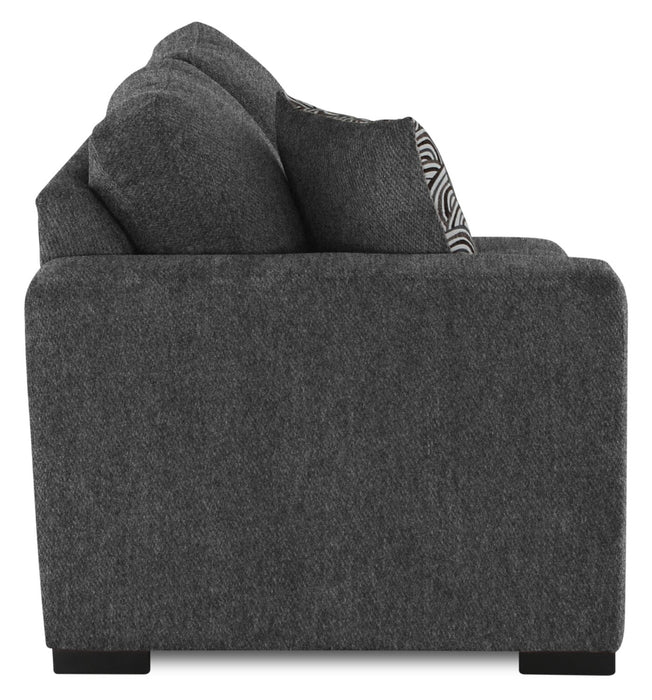 Legend 2-Piece Right-Facing Chenille Cuddler Sectional - Pepper