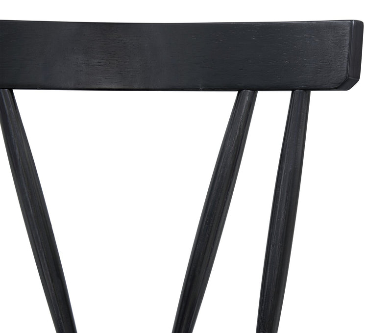 Remi Slatback Dining Chair - Black