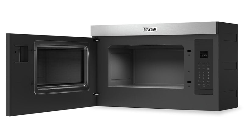 Maytag 1.1 Cu. Ft. Flush Over-the-Range Microwave with 900 Watts Cooking - Fingerprint Resistant Sta… 