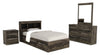 Riley 6-Piece Twin Mates Bed with Headboard Bedroom Set – Grey