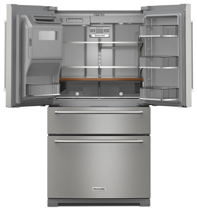 KitchenAid 26 Cu. Ft. 4-Door Refrigerator with FreshChill™ Drawer - KRMF536RPS