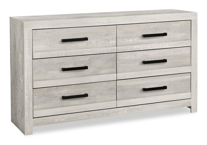 Aspen Bedroom 6-Drawer Dresser, 59\"W x 33\"H - Grey