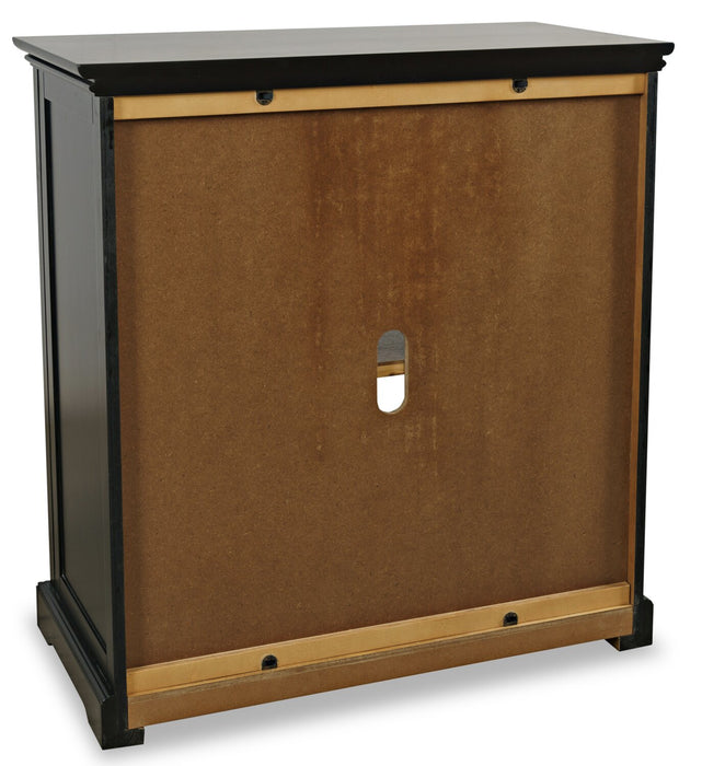 Twyla Solid Wood Accent Cabinet - Black
