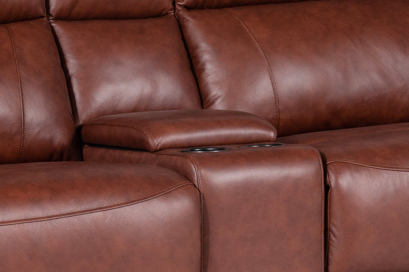 Sorrento 6-Piece Genuine Leather Sectional
