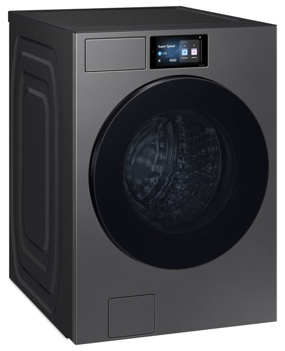 Samsung 6.1 Cu. Ft. Front Load Washer with AI Fabric Sensing – Dark Steel - WF90F53ADSA5
