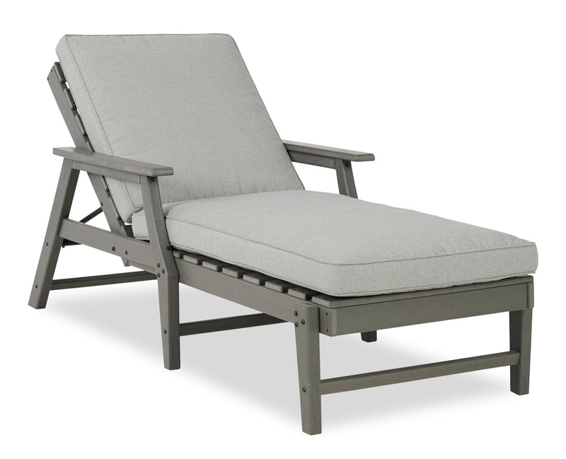 Cape Outdoor Patio Lounger with Adjustable Backrest -UV & Weather Resistant - Grey 
