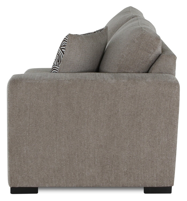 Legend 2-Piece Left-Facing Chenille Cuddler Sectional - Platinum 