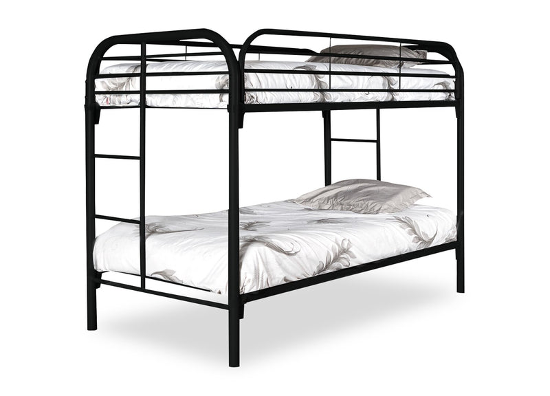 Logan Twin Bunk Bed - Black