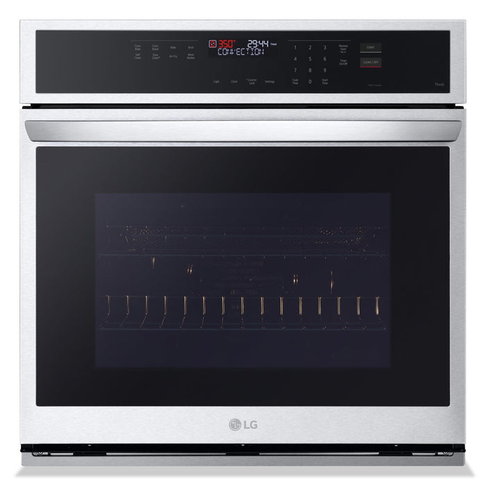 LG 30\" 4.7 Cu. Ft. Electric Wall Oven with True Convection - Smudge Proof Stainless Steel - WSEP4723… 