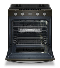 Whirlpool 5 Cu. Ft. Gas Range with Air Fry and WipeClean™ Coating - Black Stainless Steel - WSGS7530RV