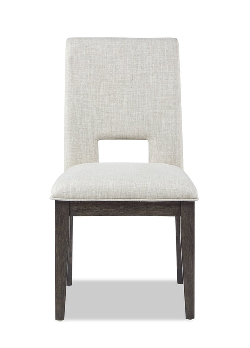 Zelda 5pc Dining Set with Table & 4 Chairs, 78-96\"W - White & Espresso Brown 