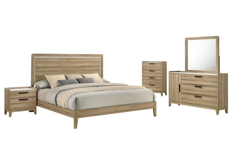 Sable King Bed - Light Brown