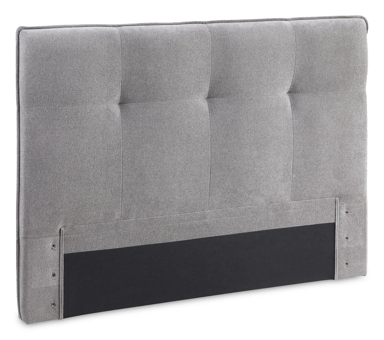 Amos Grey Upholstered Storage Bed with Tufted Headboard - Full
