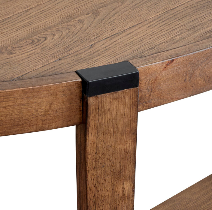 Gordon 56” Round Solid Wood Sofa Table - Brown