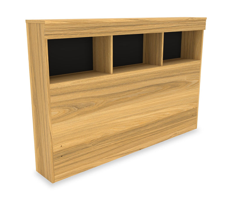 Riley Full Mates Bed with Bookcase Headboard - Natural