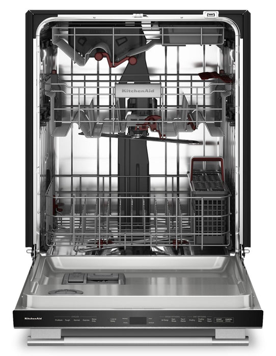 KitchenAid 24\" 44 dBA Dishwasher with 360° Max Jets™ Third Rack - PrintShield Stainless - KDTS724SPS