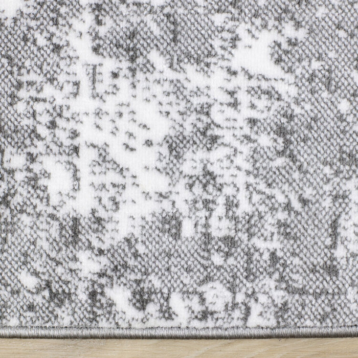 Fresh Washable Grey & White Distressed Rug - 2'0\" x 6'7\"