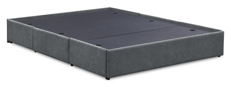 Amos Charcoal Upholstered Storage Bed Base - Queen