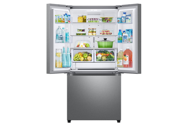 Samsung 33\" 24.5 Cu. Ft. French-Door with Dual Auto Ice Maker Refrigerator - Stainless Steel - RF25C… 
