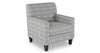 Made in Canada Cindy Crawford Home Kylie 30\" Linen-Look Fabric Accent Chair - Charcoal Emblem 