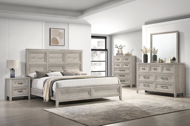 Lara Bedroom Chest of Drawers, 5-Drawer, 33.9\"W x 50.5\"H - Antique Grey 