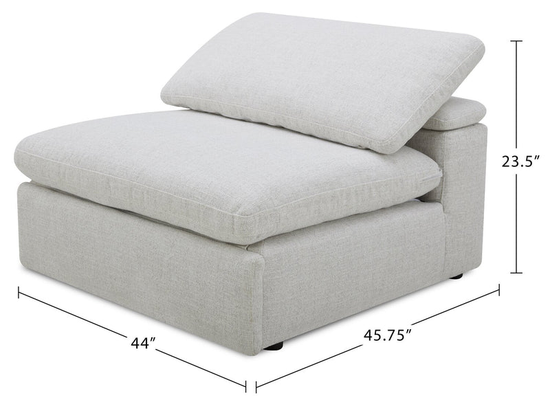 Sky Modular 6-Piece Fabric Power Reclining Sectional with Reclining Armless Chair - Nathan Wheat
