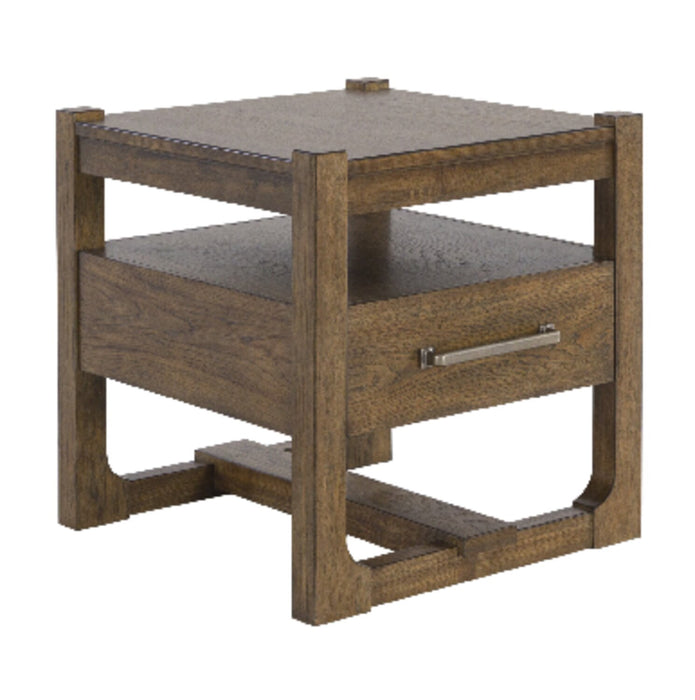 Gideon 24” Solid Wood Country-Style End Table - Brown