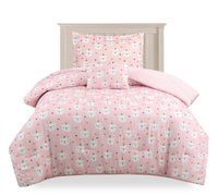 Elsie 3-Piece Twin Comforter Set - Pink 