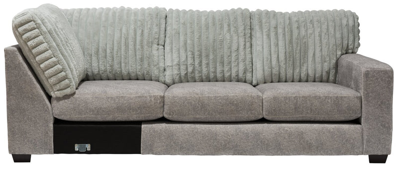 Koda 2-Piece Chenille Right-Facing Sectional - Plush Paloma