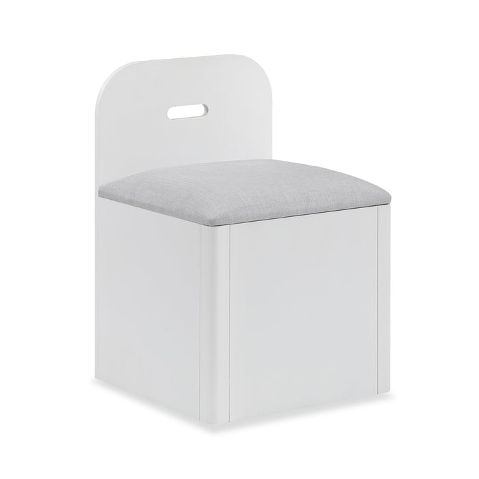 Quinn Twin Bookcase Bed with Desk - White