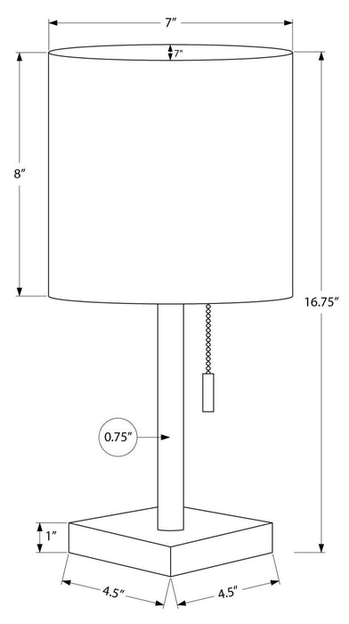 17\" Black Metal 2-Piece Set, with Two Table Lamps and USB Charging