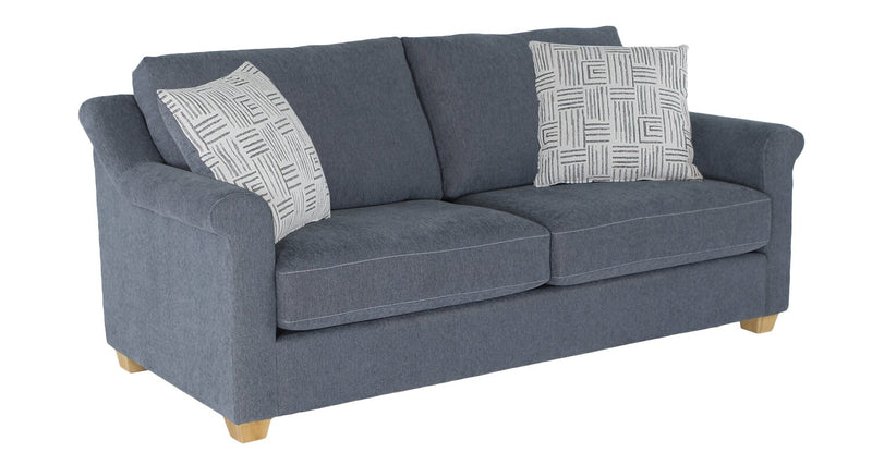 Finesse 81\" Contemporary Chenille Fabric Sofa - Flint Moss