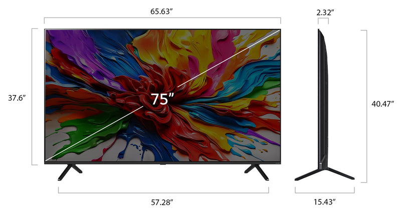 LG 75\" QNED92 Mini-LED 4K UHD Smart webOS TV (75QNED92AUA.ACCQ) – 2025 Model