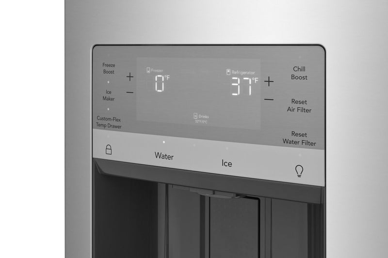 Frigidaire 36” 26 Cu. Ft. 4-Door French Door Refrigerator - Fingerprint Stainless Steel - FRMS2733AV 