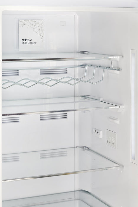 Classic Retro by Unique 24\" 12 Cu. Ft. Bottom-Freezer Refrigerator - Marshmallow White - UGP-340L W AC