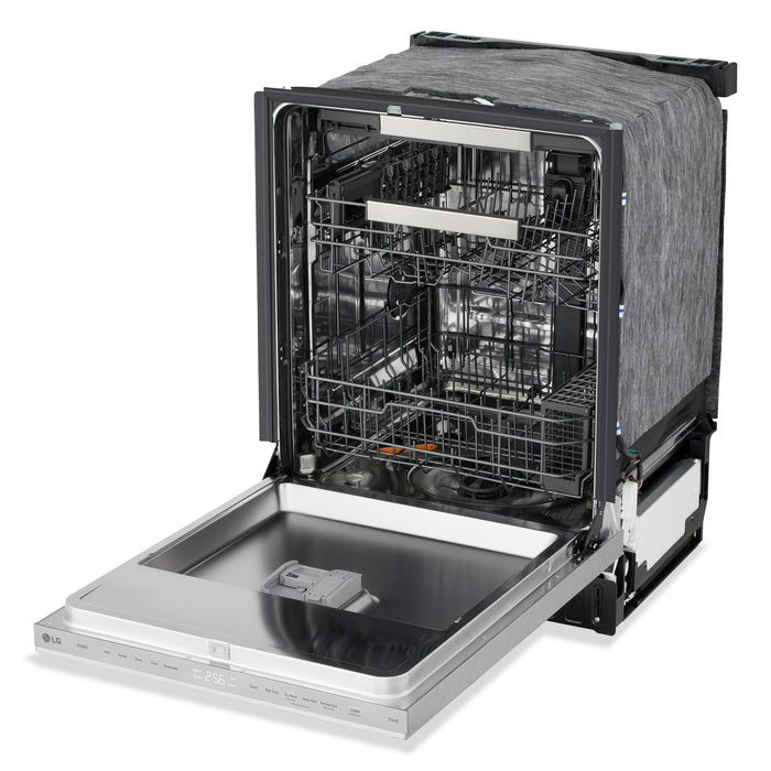 LG 24\" 46 dBA Built-In Top-Control Dishwasher with QuadWash® - Stainless Steel - LDNPQ555S