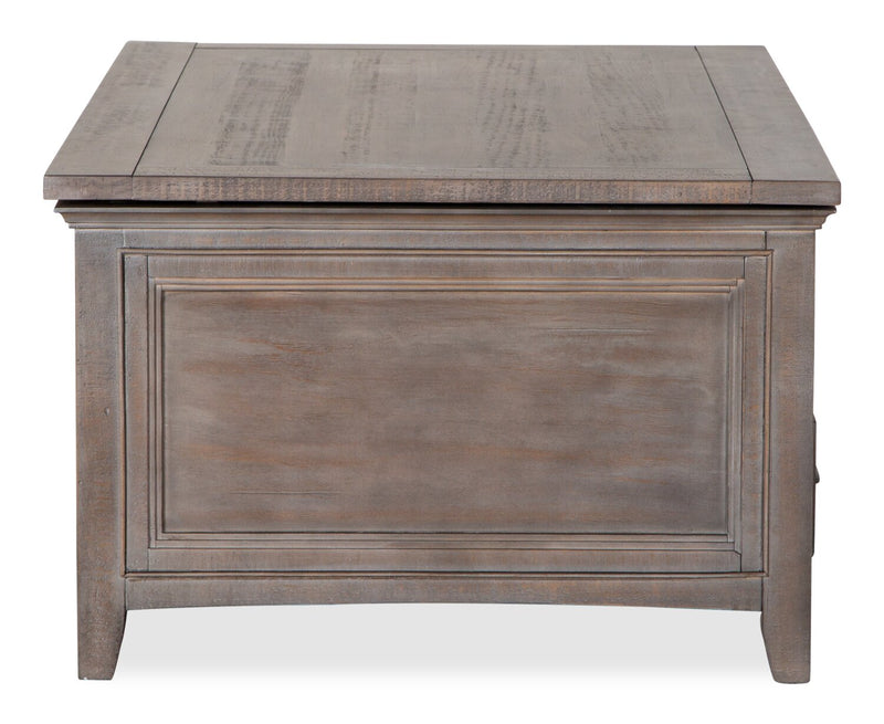 Hanson 50” Traditional Pine Lift Top Coffee Table with Storage and Casters - Dovetail Grey