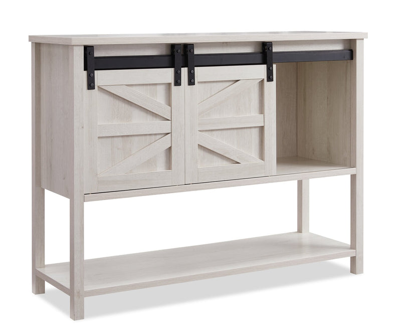 Corbin 47.25\" Accent Cabinet with Sliding Barn Doors - White Oak
