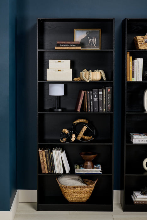 William 31.5\" 6-Shelf Bookcase - Black 