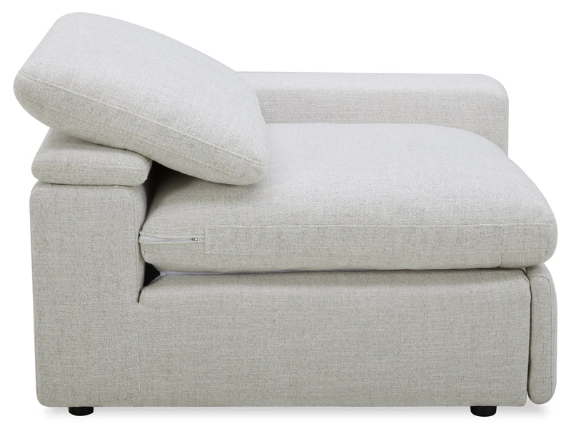 Sky Modular 6-Piece Fabric Power Reclining Sectional with Reclining Armless Chair - Nathan Wheat