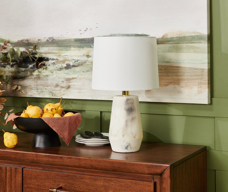 Sofia 20” Modern Stone Table Lamp - Natural Alabaster