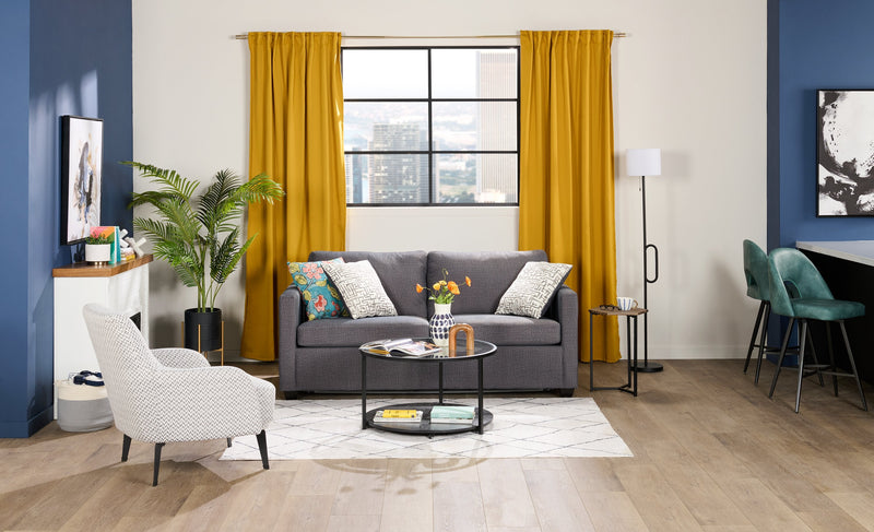 Solana 64” Modern Metal Acrylic Portable Floor Lamp with USB Port - Black
