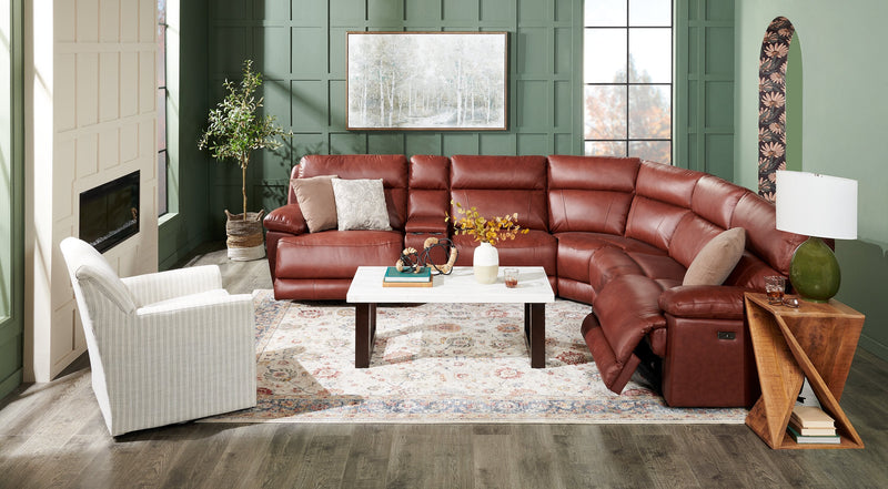 Sorrento 6-Piece Genuine Leather Sectional