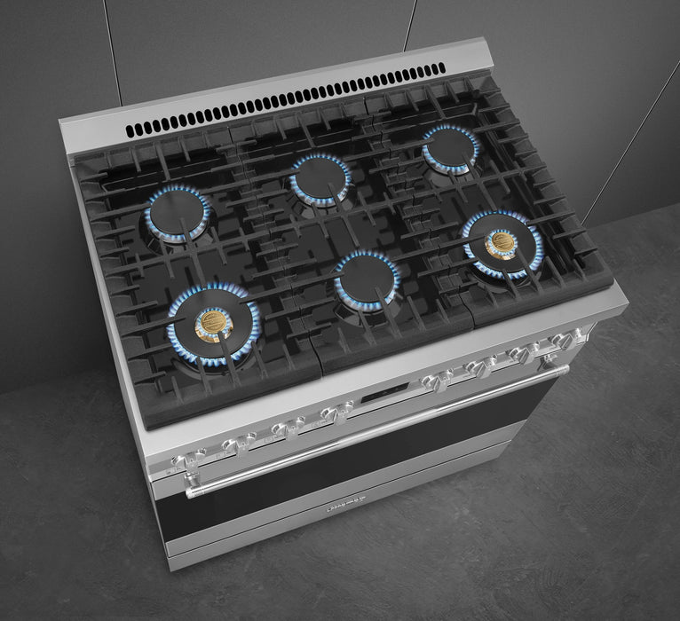 Smeg 4.6 Cu. Ft. Professional Gas Range - SPR36UGMX