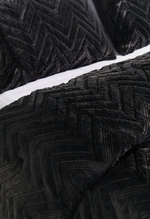 Tilda 3-Piece Full/Queen Comforter Set - Charcoal 
