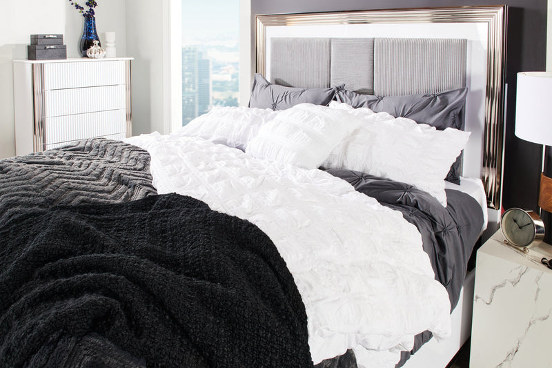 Tilda 3-Piece King Comforter Set - Charcoal 