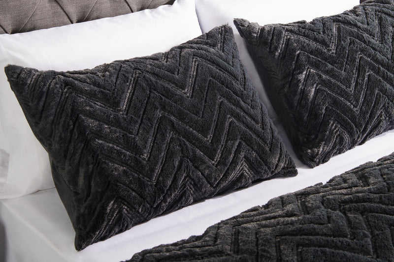 Tilda 3-Piece King Comforter Set - Charcoal 