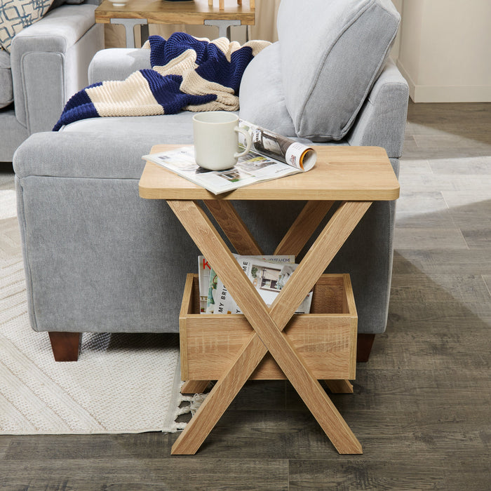 Torry Chairside Table - Taupe 