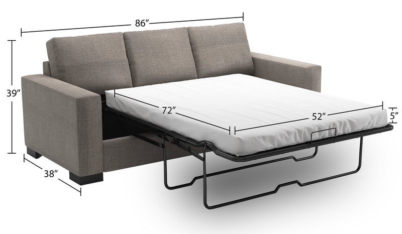 Sofa Lab Track Sofa Bed - Luna Smoke